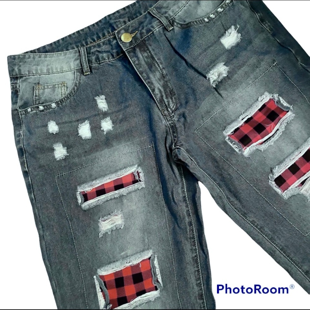 Buffalo plaid jeans - Picture 7 of 8